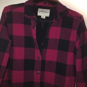 Very light  flannel and fleece  jacket